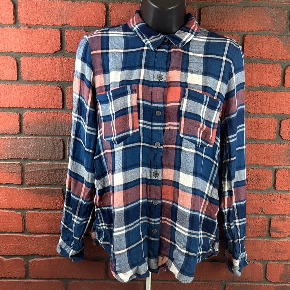 Lucky Brand Shirt Womans‎ Small Plaid Flannel